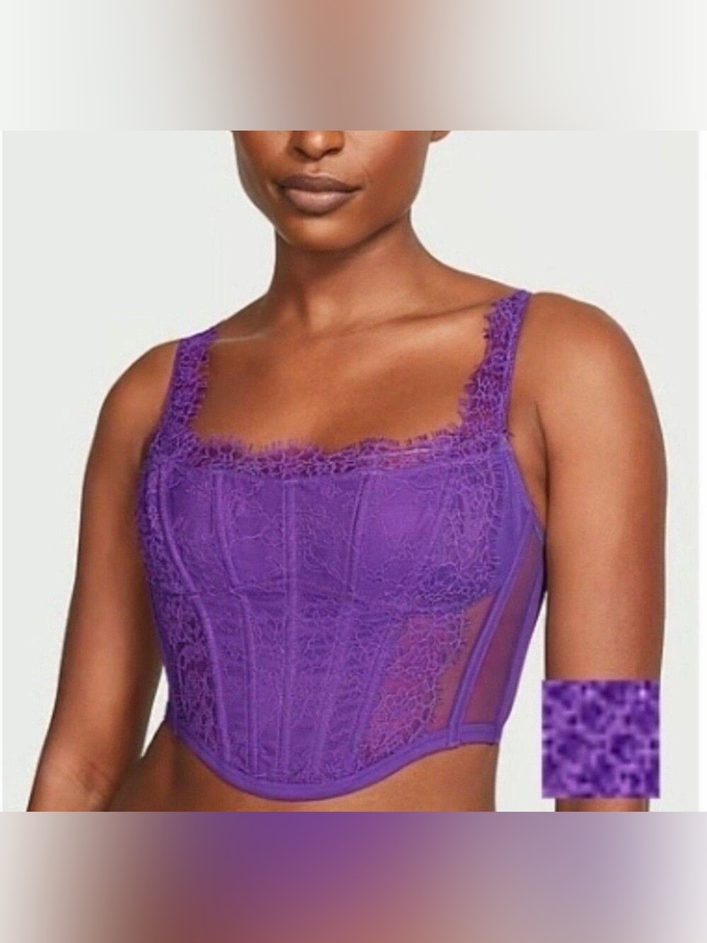 Victoria's Secret Purple Lace Longline Bralette